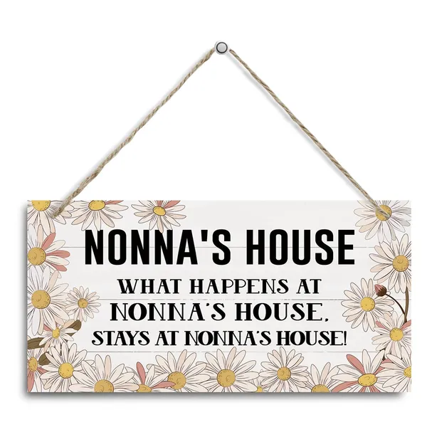 White_Nonna'S_House_Sign,_Nonna_Home_Decor_Gift,_Decorative_Hanging_Wall_Plaque_Wood_Sign,_Wall_Decor_Art,_Farmhouse_Decor_|_For_Living_Room,_Family_Decor,_Nonna_Gift_|_For_Mother'S_Day_Birthday_Christmas
