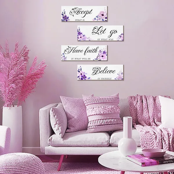 Purple_Joyhawk_Purple_Flower_Wall_Decor,_Wooden_Floral_Inspirational_Wall_Art_Decorations_|_For_Girls,_Women,_Bathroom,_Living_Room,_Bedroom,_Home_Spa_And_Laundry_Room_Decor,_12_X_4_Inches,_Pack_Of_4