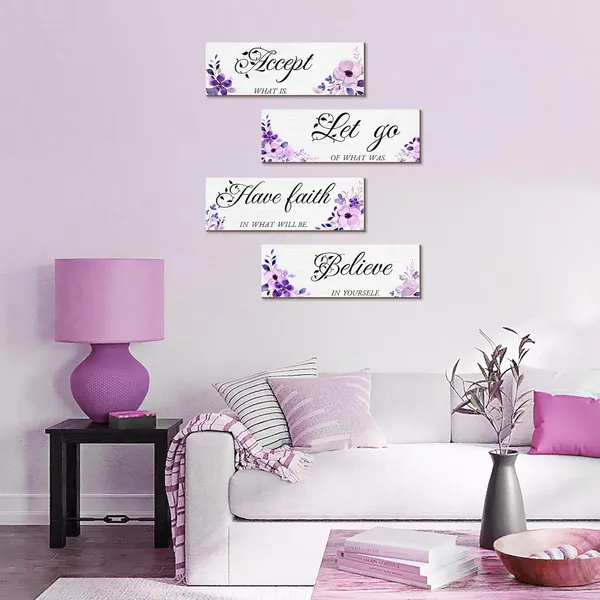 Purple_Joyhawk_Purple_Flower_Wall_Decor,_Wooden_Floral_Inspirational_Wall_Art_Decorations_|_For_Girls,_Women,_Bathroom,_Living_Room,_Bedroom,_Home_Spa_And_Laundry_Room_Decor,_12_X_4_Inches,_Pack_Of_4