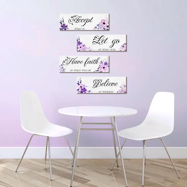 Purple_Joyhawk_Purple_Flower_Wall_Decor,_Wooden_Floral_Inspirational_Wall_Art_Decorations_|_For_Girls,_Women,_Bathroom,_Living_Room,_Bedroom,_Home_Spa_And_Laundry_Room_Decor,_12_X_4_Inches,_Pack_Of_4