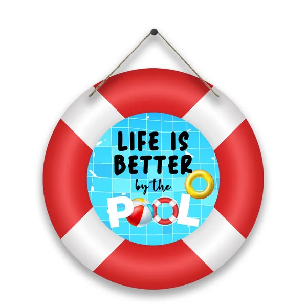 Red_Life_Is_Better_By_The_Pool_Sign_Indoor/Outdoor_Novelty_Pool_Decor_Vintage_Wall_Decoration_Backyard_Patio_Decor,_Swimming_Pool_Sign_Summer_Beach_Patio_Decor(12''X12'')