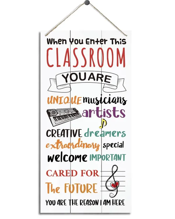White_Classroom_Decor_Signs,_Decorative_Wood_Hanging_Wood_Plaque,_Rustic_Door_Sign,_Classroom_Wall_Decor_Art,_Music_Classroom_Decoration,_Appreciation_Gift_|_For_Music_Teacher,_When_You_Enter_This_Classroom