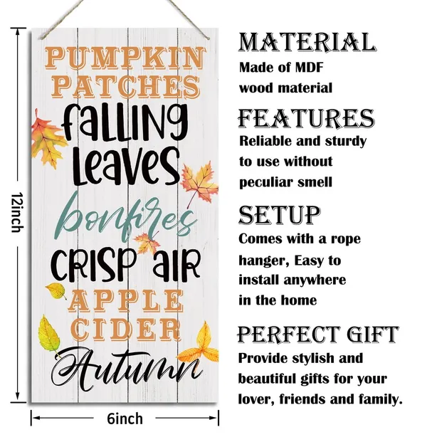 White_Fall_Decor,_Decorative_Wood_Hanging_Wood_Plaque,_Wooden_Wall_Art_Decor,_Autumn_List_Hanging_Sign_|_For_Home_Decor,_Fall_Door_Decor,_Pumpkin_Patches_Falling_Leaves_Bonfires_Crisp_Air_Apple_Cider_Autumn
