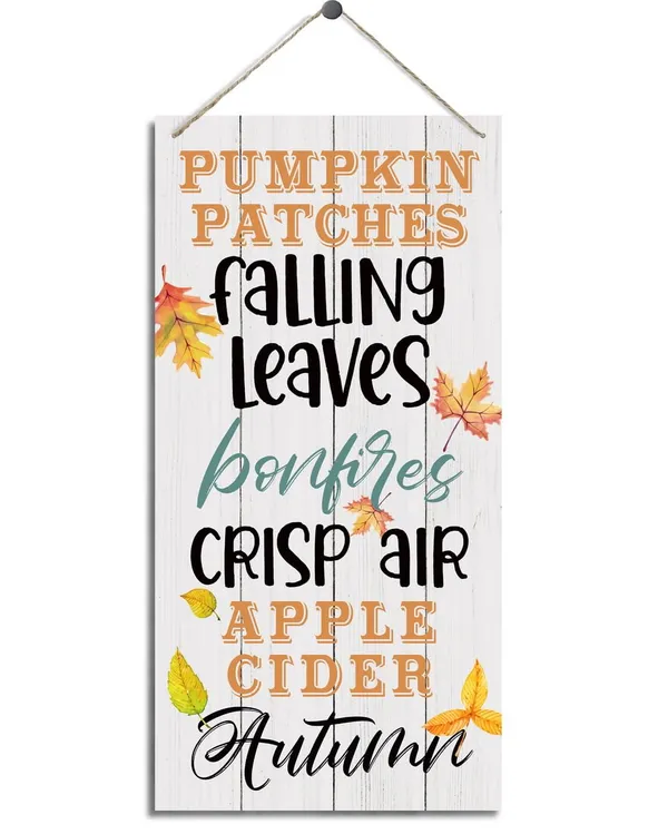 White_Fall_Decor,_Decorative_Wood_Hanging_Wood_Plaque,_Wooden_Wall_Art_Decor,_Autumn_List_Hanging_Sign_|_For_Home_Decor,_Fall_Door_Decor,_Pumpkin_Patches_Falling_Leaves_Bonfires_Crisp_Air_Apple_Cider_Autumn