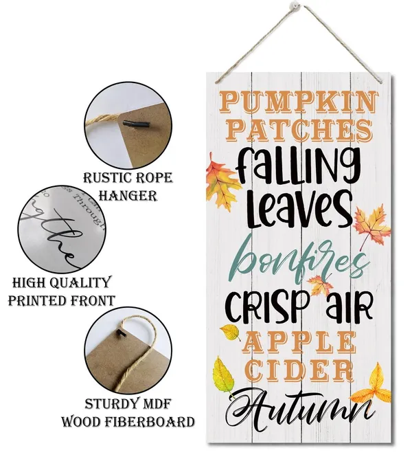 White_Fall_Decor,_Decorative_Wood_Hanging_Wood_Plaque,_Wooden_Wall_Art_Decor,_Autumn_List_Hanging_Sign_|_For_Home_Decor,_Fall_Door_Decor,_Pumpkin_Patches_Falling_Leaves_Bonfires_Crisp_Air_Apple_Cider_Autumn