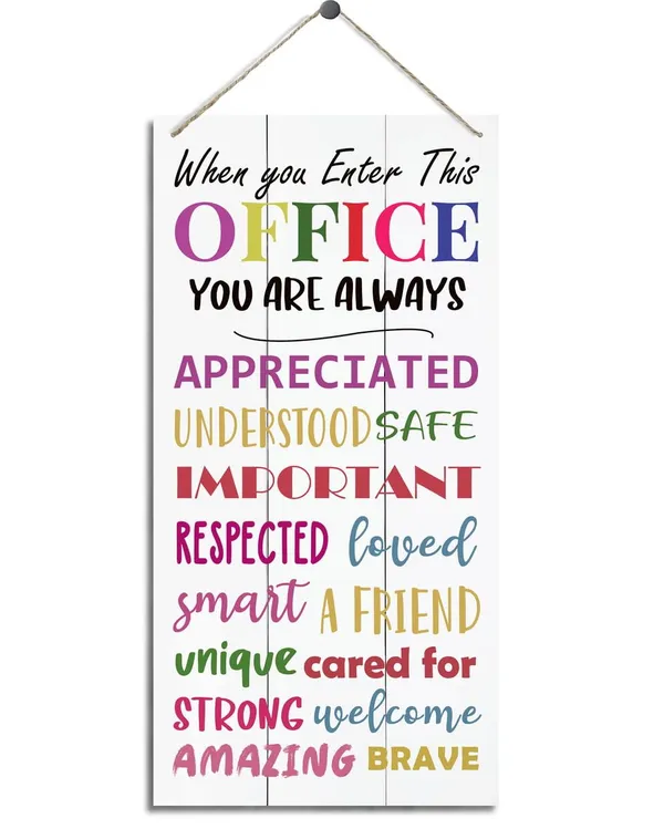 White_Office_Decor_Signs,_Inspirational_Wall_Sign,_Decorative_Wood_Hanging_Wood_Plaque,_Welcome_Sign,_Therapist_Office_Door_Hanger,_Wood_Decoration_|_For_Counselor_Office,_When_You_Enter_This_Office