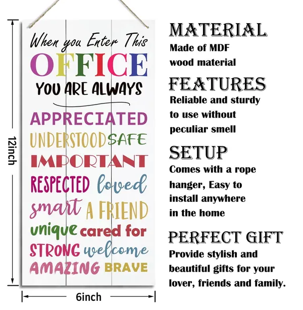 White_Office_Decor_Signs,_Inspirational_Wall_Sign,_Decorative_Wood_Hanging_Wood_Plaque,_Welcome_Sign,_Therapist_Office_Door_Hanger,_Wood_Decoration_|_For_Counselor_Office,_When_You_Enter_This_Office