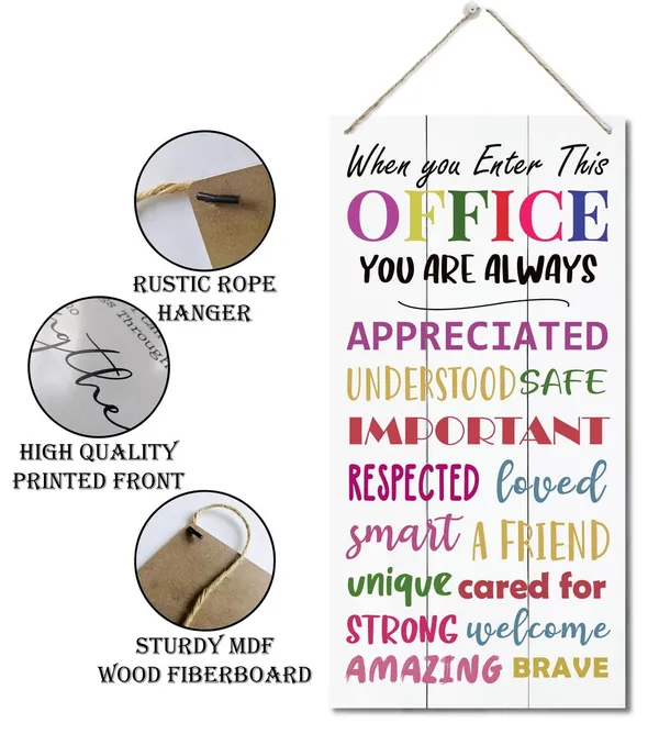 White_Office_Decor_Signs,_Inspirational_Wall_Sign,_Decorative_Wood_Hanging_Wood_Plaque,_Welcome_Sign,_Therapist_Office_Door_Hanger,_Wood_Decoration_|_For_Counselor_Office,_When_You_Enter_This_Office