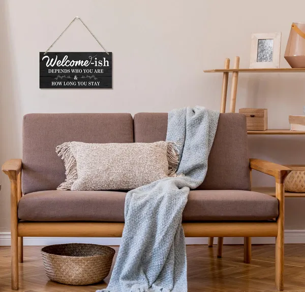White_Inspirational_Wood_Signs,_Decorative_Wood_Hanging_Wood_Plaque,_Rustic_Door_Sign,_Wall_Decor_Art,_Home_Front_Door_Decor,_Welcome_Hanging_Decorations,_Welcome-Ish_Depends_Who_You_Are_How_Long_You_Stay
