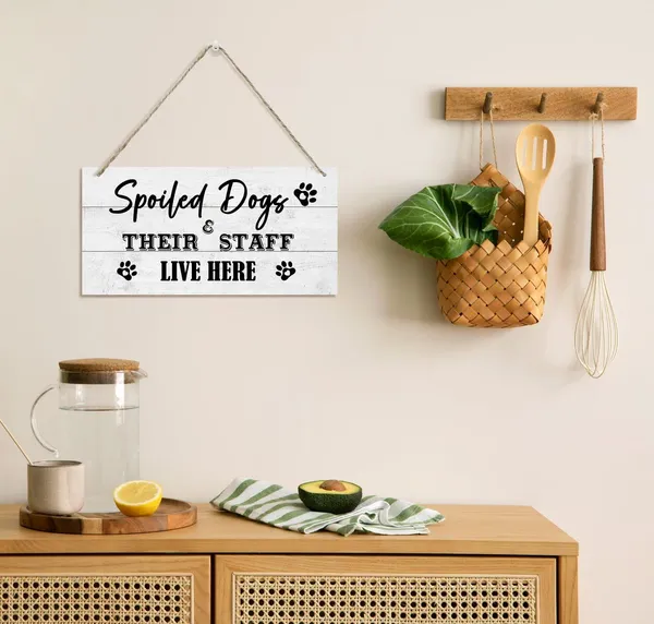 White_Pet_Decor_Signs,_Decorative_Wood_Hanging_Wood_Plaque,_Funny_Dog_Sign,_Rustic_Door_Sign,_Wall_Decor,_Hanging_Spoiled_Dogs_Sign_Decor,_Dog_Family_Home_Decor,_Spoiled_Dogs_And_Their_Staff_Live_Here