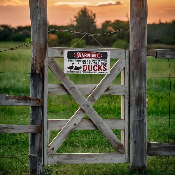 Multicolor_Funny_Warning_Signs,_The_Property_Is_Protected_By_Highly_Trained_Ducks_Sign,_Decorative_Wood_Hanging_Wood_Plaque,_Outdoor_Warning_Sign,_Farm_Yard_Decor,_Door_Sign,_Farmhouse_Home_Wall_Decor