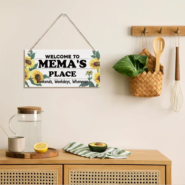 White_Mema_Wood_Sign,_Welcome_To_Mema'S_Place_Sign,_Welcome_Decor_|_For_Mema_Home,_Decorative_Wood_Hanging_Wood_Plaque,_Gate_Door_Hanger,_Wall_Decor_Art,_Mema_Birthday_Gift,_Mother'S_Day_Gift