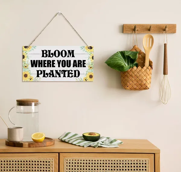 White_Inspirational_Wood_Signs,_Decorative_Wood_Hanging_Wood_Plaque,_Floral_Decor,_Wall_Decor_Art,_Garden_Hanging_Decor,_Farmhouse_Home_Decor,_Gift_|_For_Mom_Women_Gardener,_Bloom_Where_You_Are_Planted