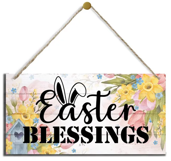 White_Easter_Wood_Sign,_Decorative_Wood_Hanging_Wood_Plaque,_Easter_Blessings_Sign,_Easter_Wooden_Hanging_Plaque,_Easter_Wall_Decor,_Easter_Sign_|_For_Home_Coffee_Bar_Bakery_Shop_Decor,_Easter_Decorations