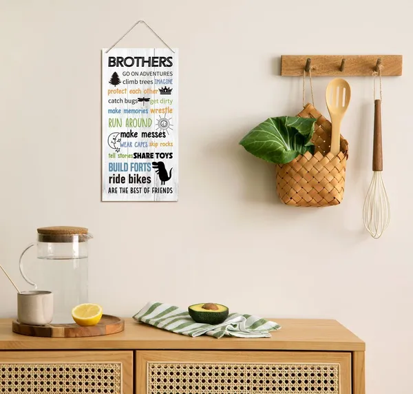 White_Brother_Signs,_Decorative_Wood_Hanging_Wood_Plaque,_Rustic_Door_Sign,_Farmhouse_Home_Wall_Decor_Art,_Decor_|_For_Boys_Bedroom,_Brothers_Rules,_Son_Playroom_Rules,_Christmas_Gift_|_For_Boys