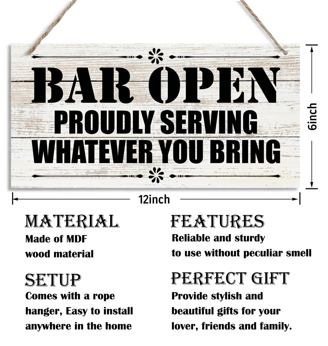 White_Bar_Decor_Signs,_Decorative_Wood_Hanging_Wood_Plaque,_Rustic_Welcome_Sign,_Door_Hanger_|_For_Bar_Opening,_Wall_Decor_Art,_Farmhouse_Bar_Cafe_Walldecor,_Bar_Open_Proudly_Serving_Whatever_You_Bring