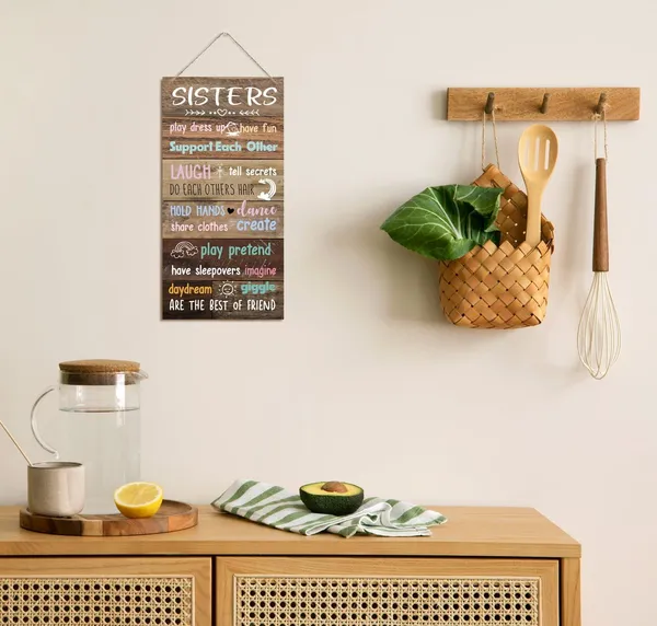 Brown_&__Beige_Sisters_Signs,_Decorative_Wood_Hanging_Wood_Plaque,_Rustic_Door_Sign,_Farmhouse_Home_Wall_Decor_Art,_Decor_|_For_Girls_Bedroom,_Sisters_Rules,_Daughter_Playroom_Rules,_Christmas_Gift_|_For_Girls