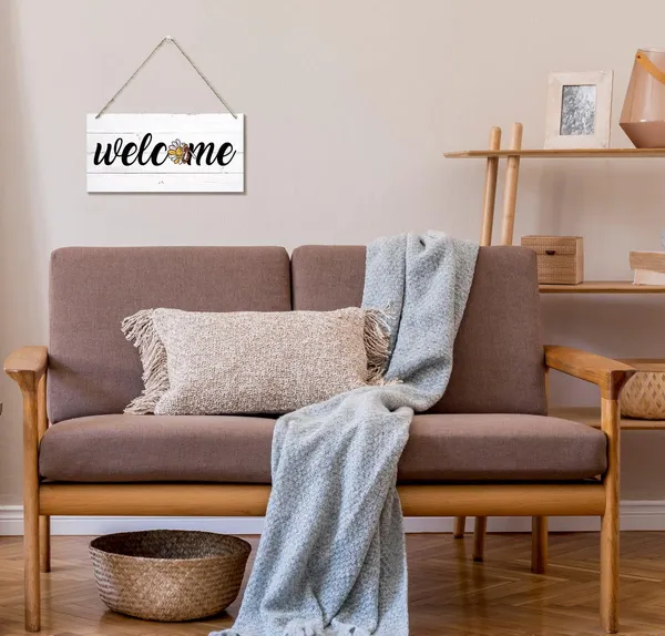 White_Welcome_Sign,_Bee_Decor,_Decorative_Wood_Hanging_Wood_Plaque,_Wall_Decor_Art,_Spring_Welcome_Sign,_Rustic_Door_Hanger_|_For_Indoor_Outdoor,_Decorations_|_For_Home_Front_Door_Porch_Garden_Office