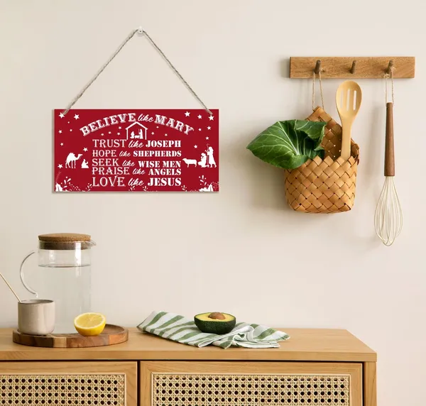 White_Christian_Decor,_Decorative_Wood_Hanging_Wood_Plaque,_Christian_Artwork,_Christmas_Decor,_Rustic_Wooden_Holiday_Decor,_Home_Wall_Decor_With_Rope,_Living_Room_Decor,_Bedroom_Decor,_Believe_Like_Marry