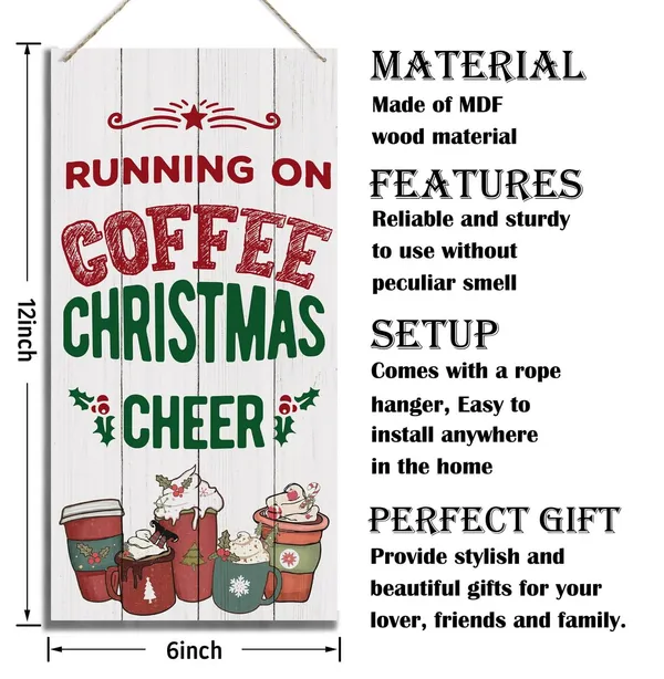 White_Christmas_Decor,_Decorative_Wood_Hanging_Wood_Plaque,_Merry_Christmas_Decoration_|_For_Home_Cafe_Restaurant,_Christmas_Party_Decor,_Christmas_Wall_Decor_With_Rope,_Running_On_Coffee_Christmas_Cheer