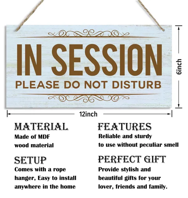 White_Office_Decor_Signs,_Inspirational_Wall_Sign,_Decorative_Wood_Hanging_Wood_Plaque,_Wood_Decoration_|_For_Meeting_Room,_Hanging_Door_Sign_|_For_Home_Or_Office,_In_Session_Do_Not_Disturb_Sign
