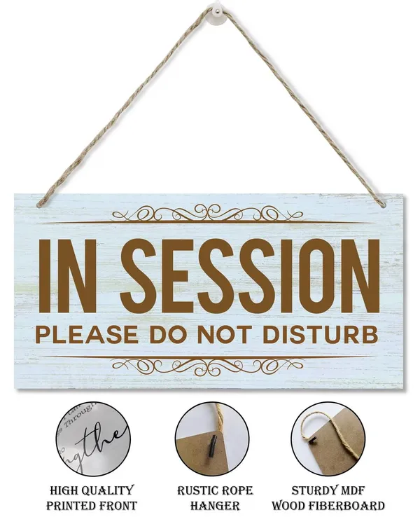 White_Office_Decor_Signs,_Inspirational_Wall_Sign,_Decorative_Wood_Hanging_Wood_Plaque,_Wood_Decoration_|_For_Meeting_Room,_Hanging_Door_Sign_|_For_Home_Or_Office,_In_Session_Do_Not_Disturb_Sign