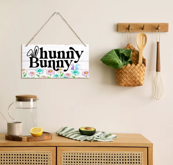 White_Easter_Wood_Sign,_Honey_Bunny_Sign,_Decorative_Wood_Hanging_Wood_Plaque,_Easter_Wooden_Hanging_Plaque,_Lovely_Wall_Decor,_Easter_Theme_Door_Sign,_Home_Decor,_Gift_|_For_Home,_Easter_Gift