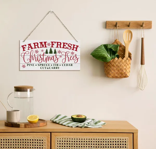 White_Christmas_Decor,_Decorative_Wood_Hanging_Wood_Plaque,_Christmas_Tree_Decor,_Door_Hanger_Indoor_Outdoor,_Hanging_Plaque_|_For_Home_Farmhouse,_Rustic_Wooden_Holiday_Decor,_Christmas_Wall_Decor_With_Rope