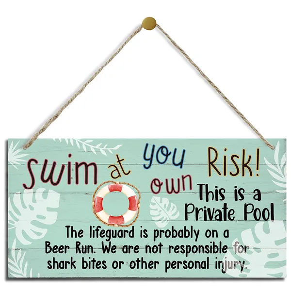 Multicolor_Warning_Signs_|_For_Pool,_Swim_At_Your_Own_Risk_Sign,_Decorative_Wood_Hanging_Wood_Plaque,_Novelty_Swimming_Pool_Decor,_Pool_Rules_Wood_Sign,_Farmhouse_Wall_Plaque,_Hanging_Sign_|_For_Outdoor_Pool