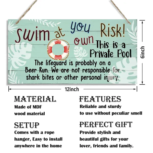 Multicolor_Warning_Signs_|_For_Pool,_Swim_At_Your_Own_Risk_Sign,_Decorative_Wood_Hanging_Wood_Plaque,_Novelty_Swimming_Pool_Decor,_Pool_Rules_Wood_Sign,_Farmhouse_Wall_Plaque,_Hanging_Sign_|_For_Outdoor_Pool
