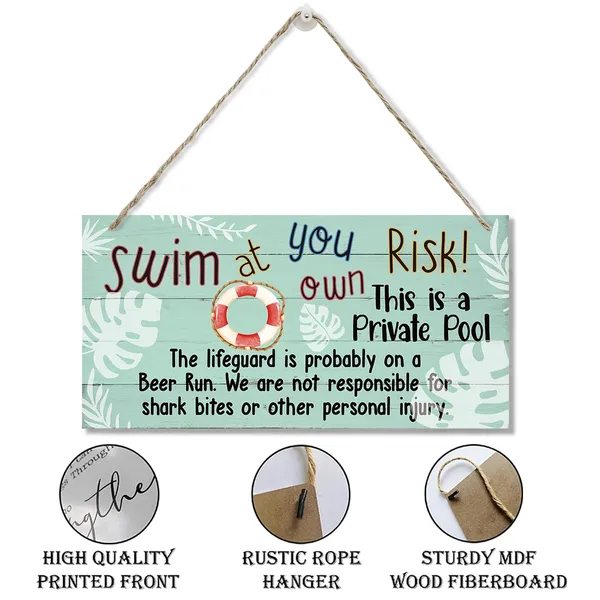 Multicolor_Warning_Signs_|_For_Pool,_Swim_At_Your_Own_Risk_Sign,_Decorative_Wood_Hanging_Wood_Plaque,_Novelty_Swimming_Pool_Decor,_Pool_Rules_Wood_Sign,_Farmhouse_Wall_Plaque,_Hanging_Sign_|_For_Outdoor_Pool