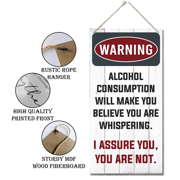 White_Warning_Signs,_Decorative_Wood_Hanging_Wood_Plaque,_Funny_Alcohol_Sign,_Wine_Bar_Decor,_Man_Cave_Bar_Decor,_Farmhouse_Wall_Plaque,_Alcohol_Consumption_Will_Make_You_Believe_You_Are_Whispering_Sign