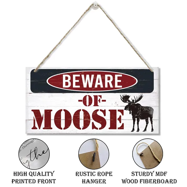White_Warning_Signs,_Beware_Of_Moose_Sign,_Decorative_Wood_Hanging_Wood_Plaque,_Outdoor_Warning_Decorations_Signs,_Doors_Sign_|_For_Cabin_And_Lake_House,_Farmhouse_Wall_Decor,_Vintage_Cafe_Garage_Bar_Decor