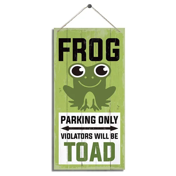 White_Frog_Parking_Signs,_Violators_Will_Be_Toad_Sign,_Decorative_Wood_Hanging_Wood_Plaque,_Cute_Frog_Wall_Decor,_Courtyard_Decor,_Farmhouse_Home_Cafe_Bar_Decor,_Frog_Wood_Sign_|_For_Outdoor_&_Indoor_Use