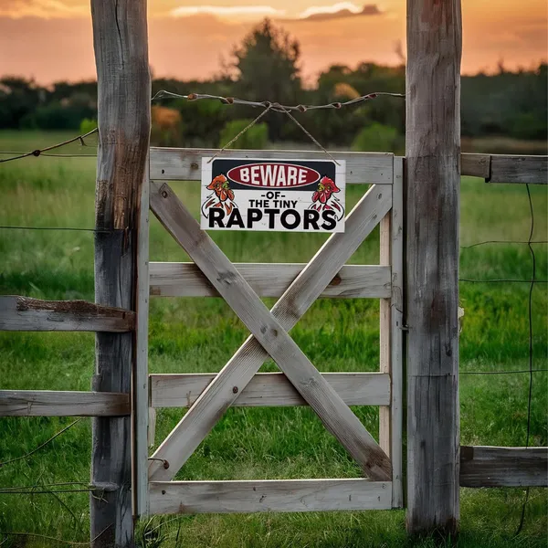 White_Farmhouse_Wood_Sign,_Beware_Of_The_Tiny_Raptors_Sign,_Beware_Of_Chicken_Signs,_Decorative_Wood_Hanging_Wood_Plaque,_Chicken_Farm_Decor,_Wall_Signs_|_For_Farm_Kitchen_Rooster_Hen_House_Decor