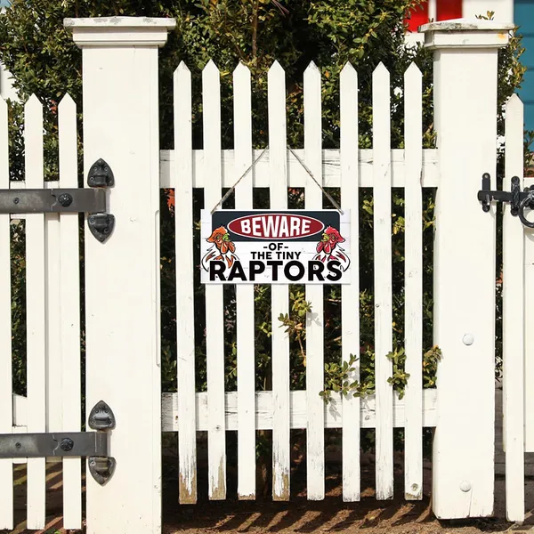 White_Farmhouse_Wood_Sign,_Beware_Of_The_Tiny_Raptors_Sign,_Beware_Of_Chicken_Signs,_Decorative_Wood_Hanging_Wood_Plaque,_Chicken_Farm_Decor,_Wall_Signs_|_For_Farm_Kitchen_Rooster_Hen_House_Decor