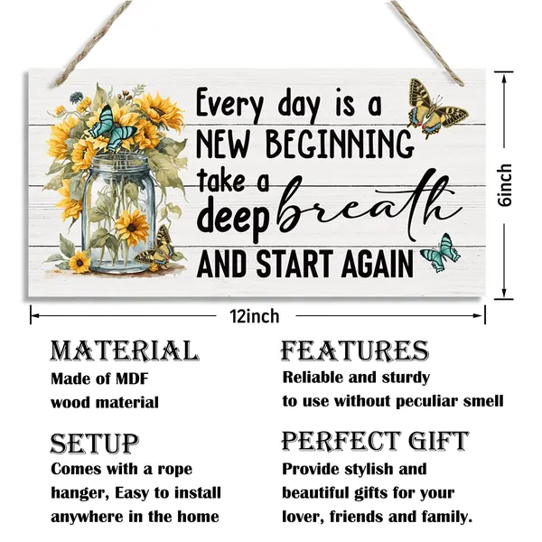 White_Every_Day_Is_A_New_Beginning_Sign,_Rustic_Door_Sign,_Hanging_Printed_Wooden_Plaque_Decor,_Inspirational_Wood_Sign,_Farmhouse_Wall_Decor,_Home_Office_Decor,_Living_Room_Decor,_Bedroom_Decor
