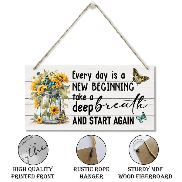 White_Every_Day_Is_A_New_Beginning_Sign,_Rustic_Door_Sign,_Hanging_Printed_Wooden_Plaque_Decor,_Inspirational_Wood_Sign,_Farmhouse_Wall_Decor,_Home_Office_Decor,_Living_Room_Decor,_Bedroom_Decor