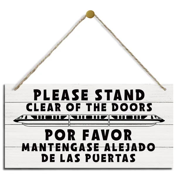 White_Farmhouse_Wood_Sign,_Please_Stand_Clear_Of_The_Doors_Sign_|_For_Door_Hanger,_Hanging_Printed_Wooden_Plaque_Decor,_Funny_Quotes_Wall_Sign,_Farmhouse_Home_Decor_|_For_Indoor_Outdoor,_Wall_Decor_Art