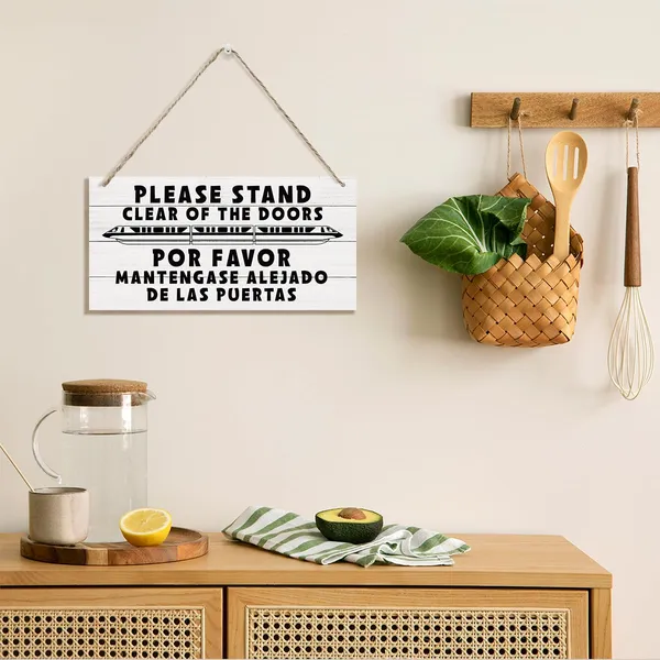 White_Farmhouse_Wood_Sign,_Please_Stand_Clear_Of_The_Doors_Sign_|_For_Door_Hanger,_Hanging_Printed_Wooden_Plaque_Decor,_Funny_Quotes_Wall_Sign,_Farmhouse_Home_Decor_|_For_Indoor_Outdoor,_Wall_Decor_Art