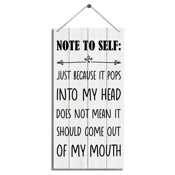 White_Funny_Wood_Sign,_Hanging_Printed_Wooden_Plaque_Decor,_Rustic_Door_Sign,_Growth_Mindset_Wall_Art,_Office_Wall_Decor,_Farmhouse_Home_Bedroom_Decor,_Note_To_Self:_Just_Because_It_Pops_Into_My_Head_Sign