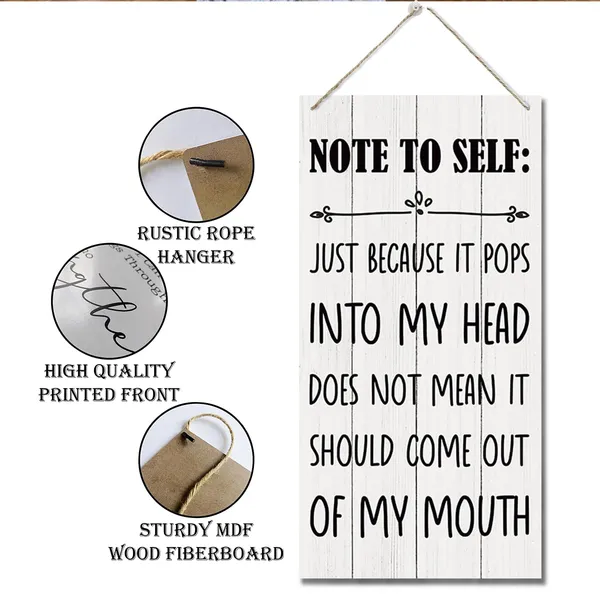 White_Funny_Wood_Sign,_Hanging_Printed_Wooden_Plaque_Decor,_Rustic_Door_Sign,_Growth_Mindset_Wall_Art,_Office_Wall_Decor,_Farmhouse_Home_Bedroom_Decor,_Note_To_Self:_Just_Because_It_Pops_Into_My_Head_Sign