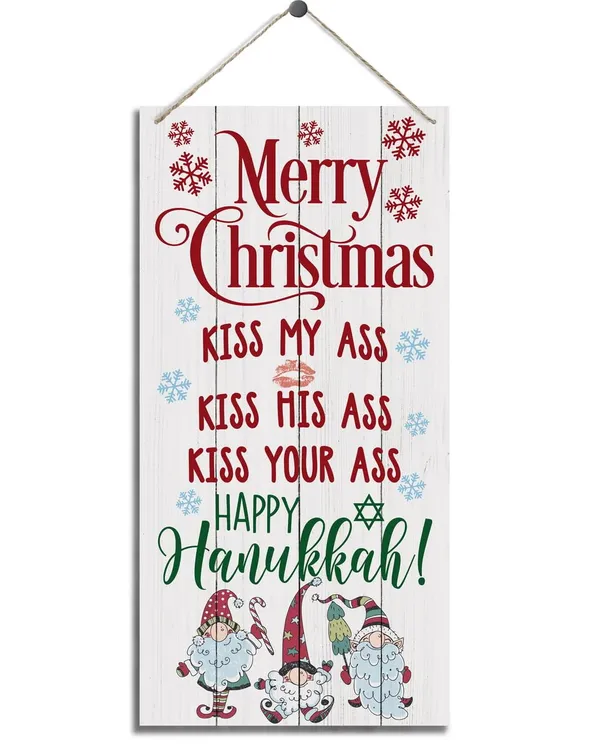 White_Christmas_Decor,_Decorative_Wood_Hanging_Wood_Plaque,_Funny_Christmas_Sign,_Santa_Gnome_Decor_|_For_Christmas_Party,_Rustic_Wooden_Holiday_Decor,_Christmas_Wall_Decor_With_Rope,_Merry_Christmas_Gift