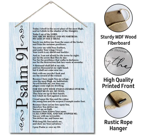 Multicolor_Inspirational_Wood_Art_Signs,_Psalms_91_Wall_Sign,_Hanging_Printed_Wall_Plaque_Wood_Signs,_Bible_Verse_Print,_Christian_Scripture_|_For_The_Home_Or_Office_Decor,_Christian_Wall_Decor_10_X_7.8_Inch