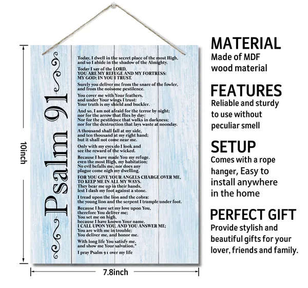 Multicolor_Inspirational_Wood_Art_Signs,_Psalms_91_Wall_Sign,_Hanging_Printed_Wall_Plaque_Wood_Signs,_Bible_Verse_Print,_Christian_Scripture_|_For_The_Home_Or_Office_Decor,_Christian_Wall_Decor_10_X_7.8_Inch