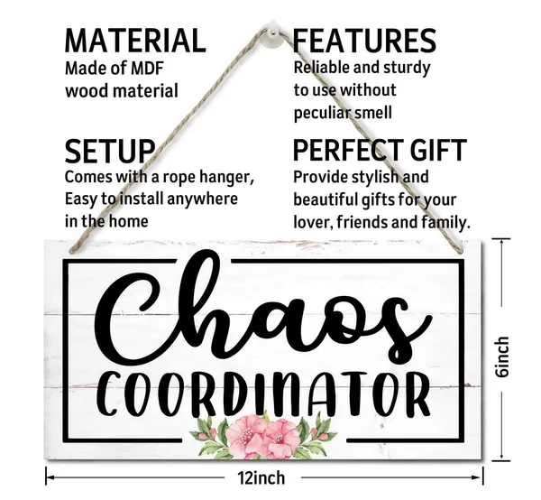 White_Funny_Chaos_Coordinator_Wood_Sign,_Wood_Signs,_Hanging_Printed_Wall_Plaque_Wood_Signs,_Home_Office_Decor,_Hanging_Rustic_Family_Signs_|_For_Home_Decor_Gift,_Rustic_Farmhouse_Wall_Decor_12X6_Inch