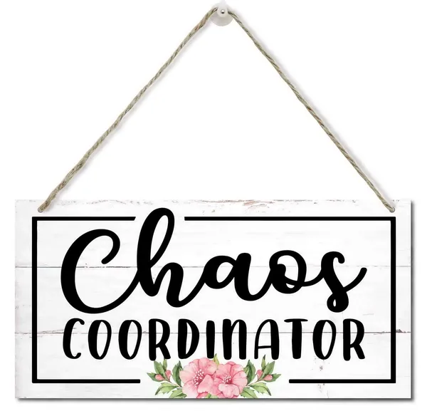 White_Funny_Chaos_Coordinator_Wood_Sign,_Wood_Signs,_Hanging_Printed_Wall_Plaque_Wood_Signs,_Home_Office_Decor,_Hanging_Rustic_Family_Signs_|_For_Home_Decor_Gift,_Rustic_Farmhouse_Wall_Decor_12X6_Inch
