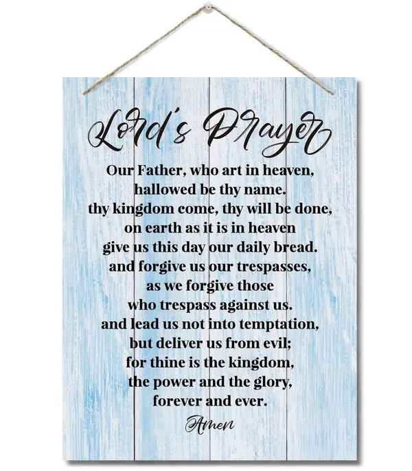 Multicolor_Inspirational_Wood_Art_Signs,_Lord'S_Prayer_Wall_Sign,_Hanging_Printed_Wall_Plaque_Wood_Signs,_Home_Decor,_Our_Father,_Who_Art_In_Heaven,_Hallowed_Be_Thy_Name,_Christian_Wall_Decor_10_X_7.8_Inch