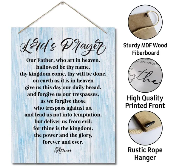 Multicolor_Inspirational_Wood_Art_Signs,_Lord'S_Prayer_Wall_Sign,_Hanging_Printed_Wall_Plaque_Wood_Signs,_Home_Decor,_Our_Father,_Who_Art_In_Heaven,_Hallowed_Be_Thy_Name,_Christian_Wall_Decor_10_X_7.8_Inch