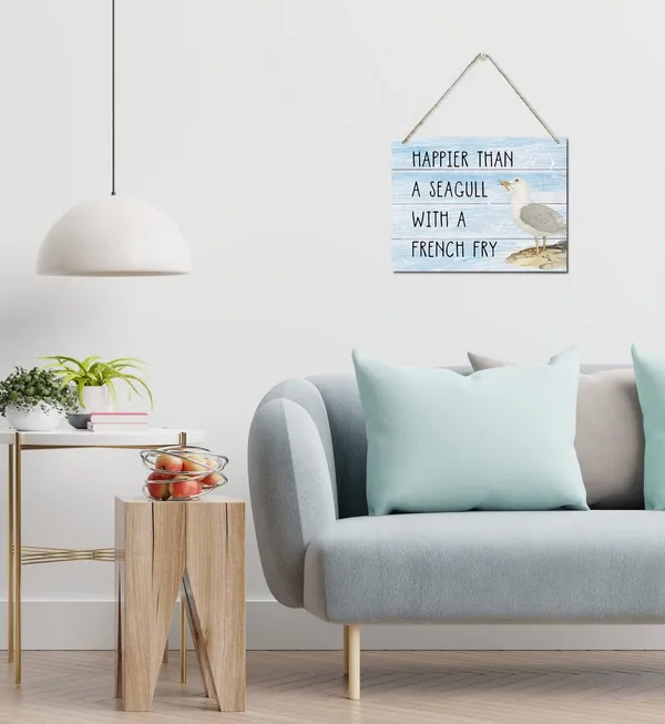 White_Happier_Than_A_Seagull_With_A_French_Fry_Decor_Sign,_Hanging_Printed_Wall_Plaque_Wood_Signs,_Homedecor_Gift,_Rustic_Farmhouse_Decorations_|_For_The_Home_10X7.8Inch